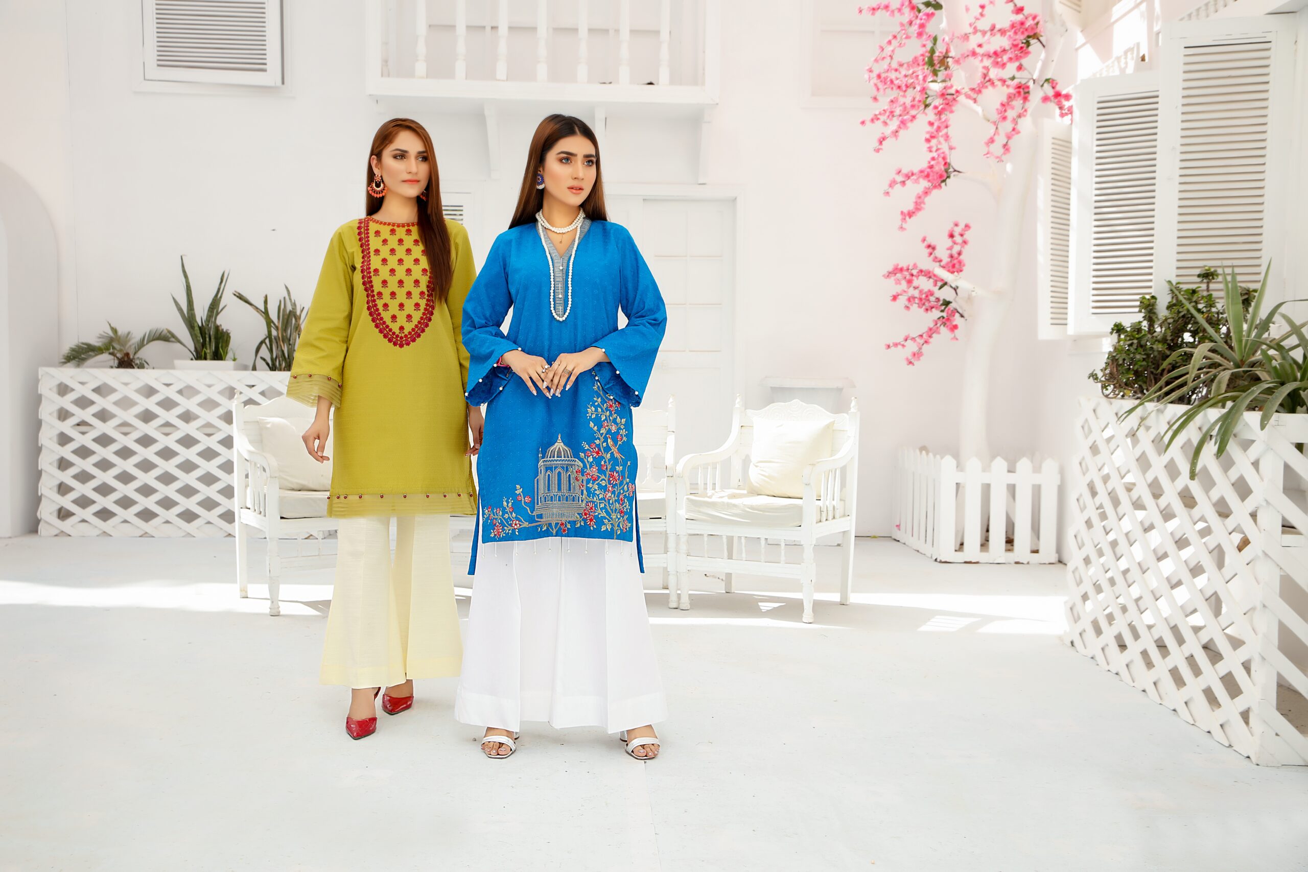 Traditional Pakistani bridal outfit with intricate embroidery at Fashion Shades UK Title: Elegant Pakistani Bridal Wear